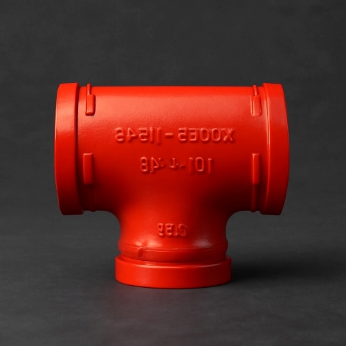 Тройник под муфту грувлок ковкий чугун ДУ 40 (ДН 48) 11/2