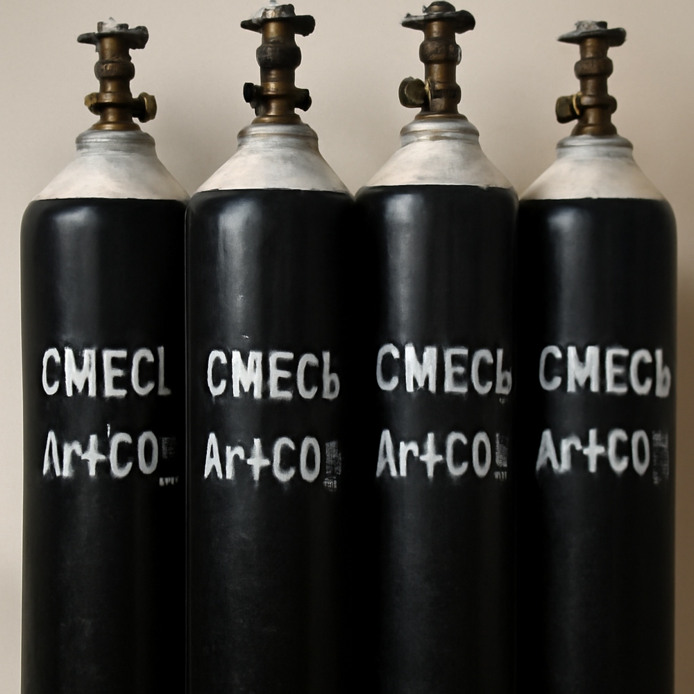 Газовая смесь для ЭКО: Кислород (O2) 5 % + Углекислота (СO2) 6%+ Азот (N2) ост.  в баллоне 40 л. 100 бар.